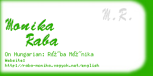 monika raba business card